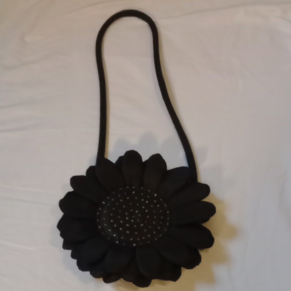 Mad By Design,Chic Black Floral Crossbody Bag